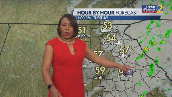 Heavy downpours expected as rain moves through North Georgia