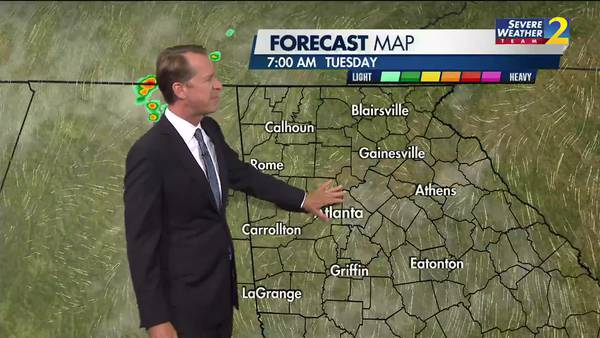Scattered showers, thunderstorms throughout Monday evening