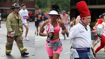 PHOTOS: Crazy costumes, heroes fill 2022 Peachtree Road Race