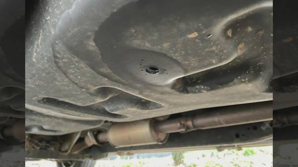 Thieves are drilling holes in cars to steal gas, causing hundreds of dollars of damage
