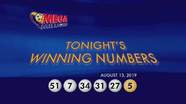 MegaMillions Winning Numbers 8/13/2019