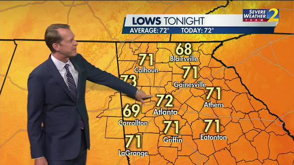 Scattered showers, thunderstorms to move out Tuesday night