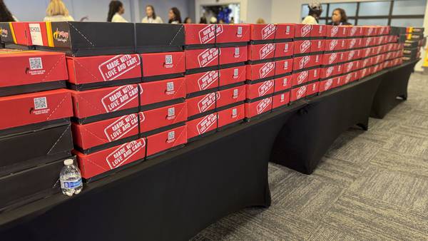 Shoesday: More than 200 metro families receiving free sneakers on Tuesday