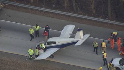 Pilot, passenger uninjured as plane makes emergency landing on I-985