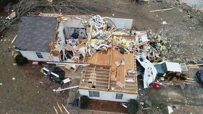Georgia homeowners pick up the pieces after violent tornado damaged dozens of homes