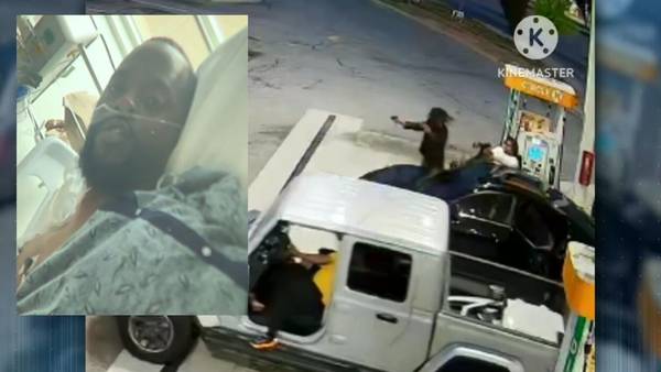 Father sending text one of 3 injured in DeKalb gas station shootout