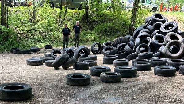 Deputies want to know who illegally dumped large pile of tires in Haralson County