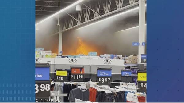 Part of roof collapses, 3 officers injured after fire inside Peachtree City Walmart