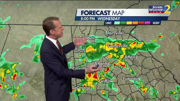Dry to start the day, storms return in the evening