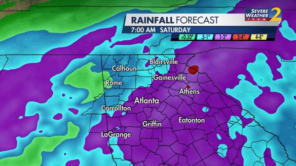Scattered showers, periods of heavy rain to start first weekend of spring