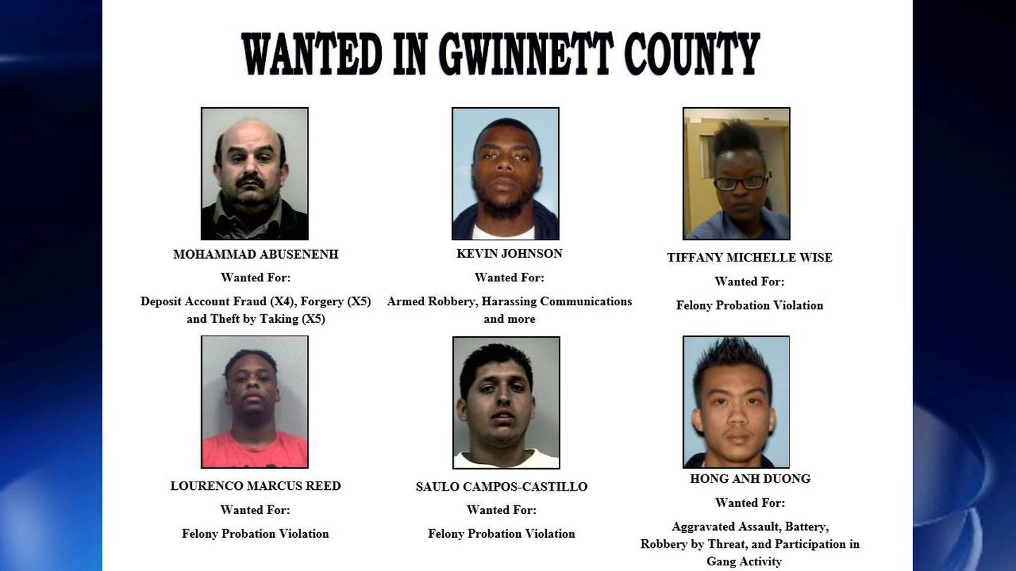 County's updated 'Most Wanted' list (PHOTOS) WSBTV Channel