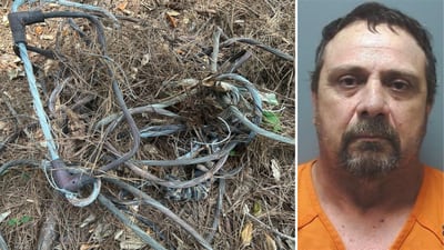Man accused of stealing copper wiring from power substation, hiding it under pine straw