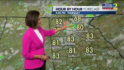 Temperatures in the low 80s on Thursday afternoon