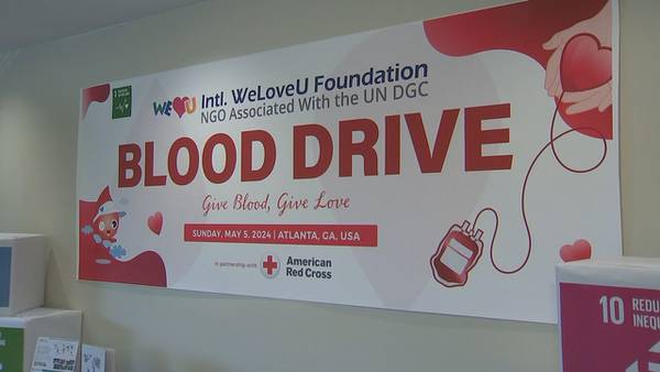 International ‘We Love U’ Foundation holds blood drive in Cobb County aimed at saving lives