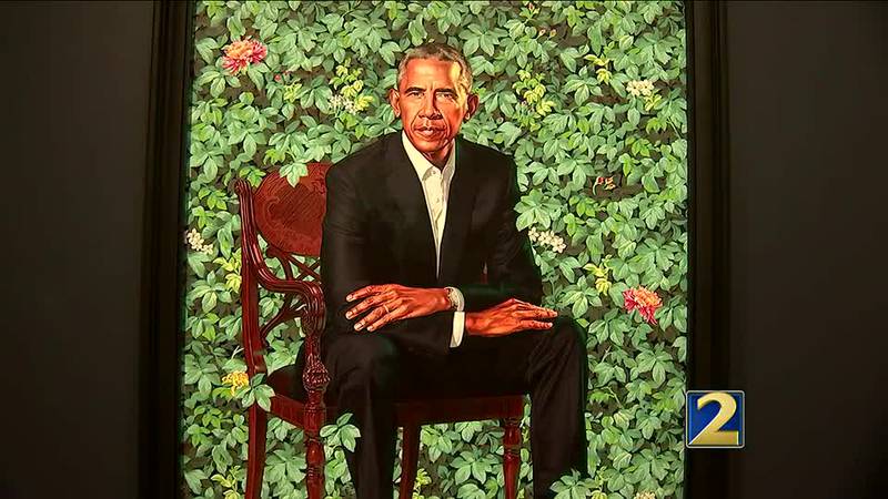 Official Obama portraits are on display in Atlanta