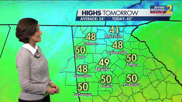 Dry conditions with chilly temperatures on Monday morning