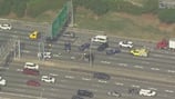 Motorcycle crashes into car during police chase on I-75 in Atlanta, GSP says