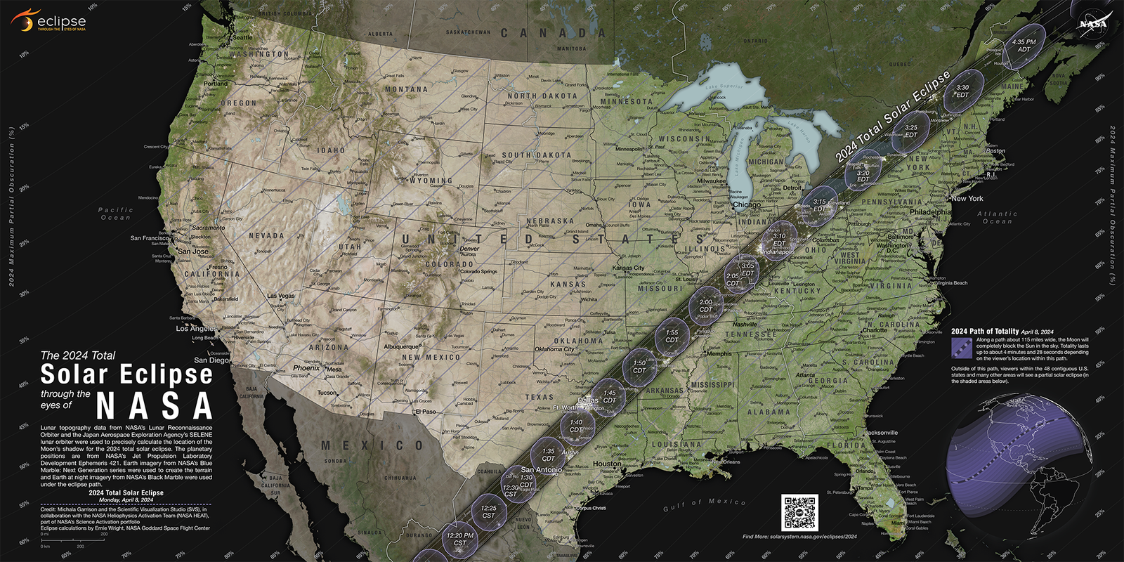 Solar eclipse 2024 Where will the eclipse be visible? This map and