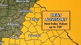 Dangerously hot conditions for Sunday, heat index values up to triple-digits, showers expected