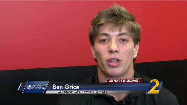 Woodward Academy's Ben Grice: Montlick Injury Attorneys Athlete of the Week