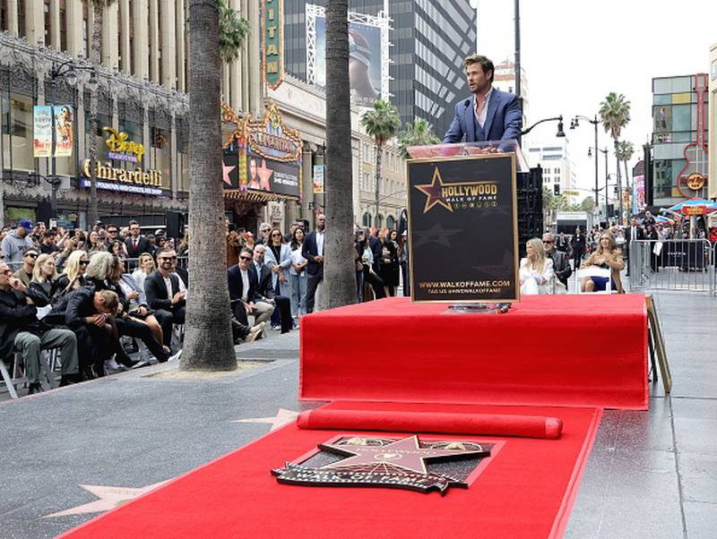 Chris Hemsworth's ceremony for his star on the Hollywood Walk of Fame