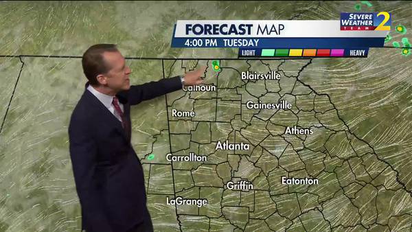 Partly cloudy sky Monday night