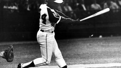 Download Caption: Hank Aaron In Action - A Tribute To The Home Run King  Wallpaper