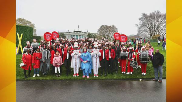 Jonesboro High School marching band performs at White House Easter Egg Roll
