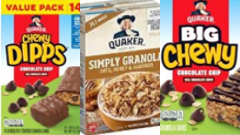 The United States Food and Drug Administration and the Quaker Oats Company on Friday announced the recall of multiple granola bars and cereal items due to possible salmonella contamination.