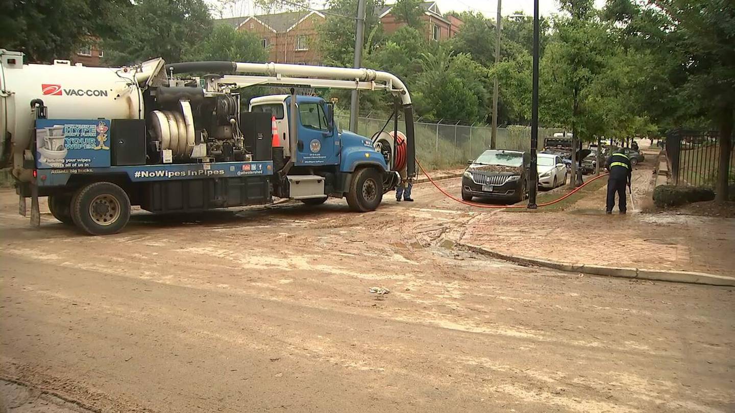 Cleanup efforts underway after flood waters surround Clark Atlanta