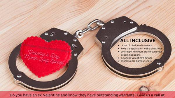Does your Valentine have arrest warrants? Rockdale County offering all-inclusive getaway to jail