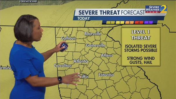 Pack an umbrella, scattered showers expected this afternoon in Atlanta area