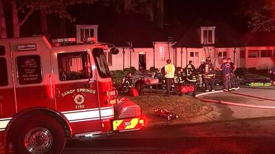 Homeowners wake up to fire in the attic of large Sandy Springs home