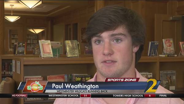 Westminster's Paul Weathington: Georgia Lottery Scholar Athlete