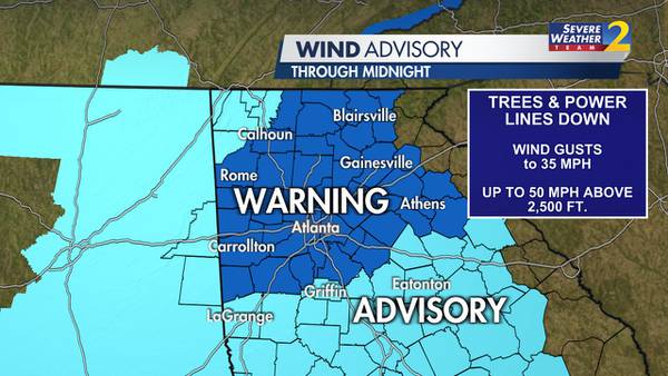 Winter storm warning in effect; strong winds could lead to widespread power outages