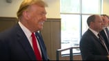 Former President Donald Trump visits Chick-fil-A during fundraising stop in Atlanta