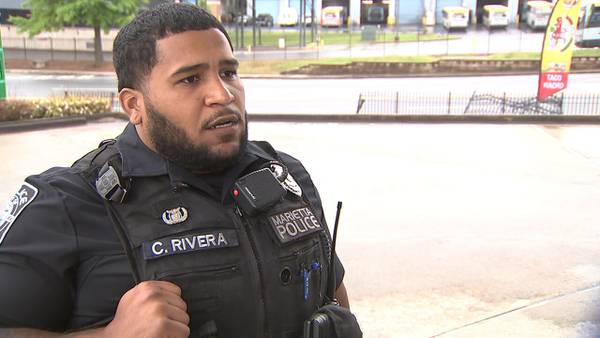 Marietta police recognize officer for quick action to get criminals of the streets