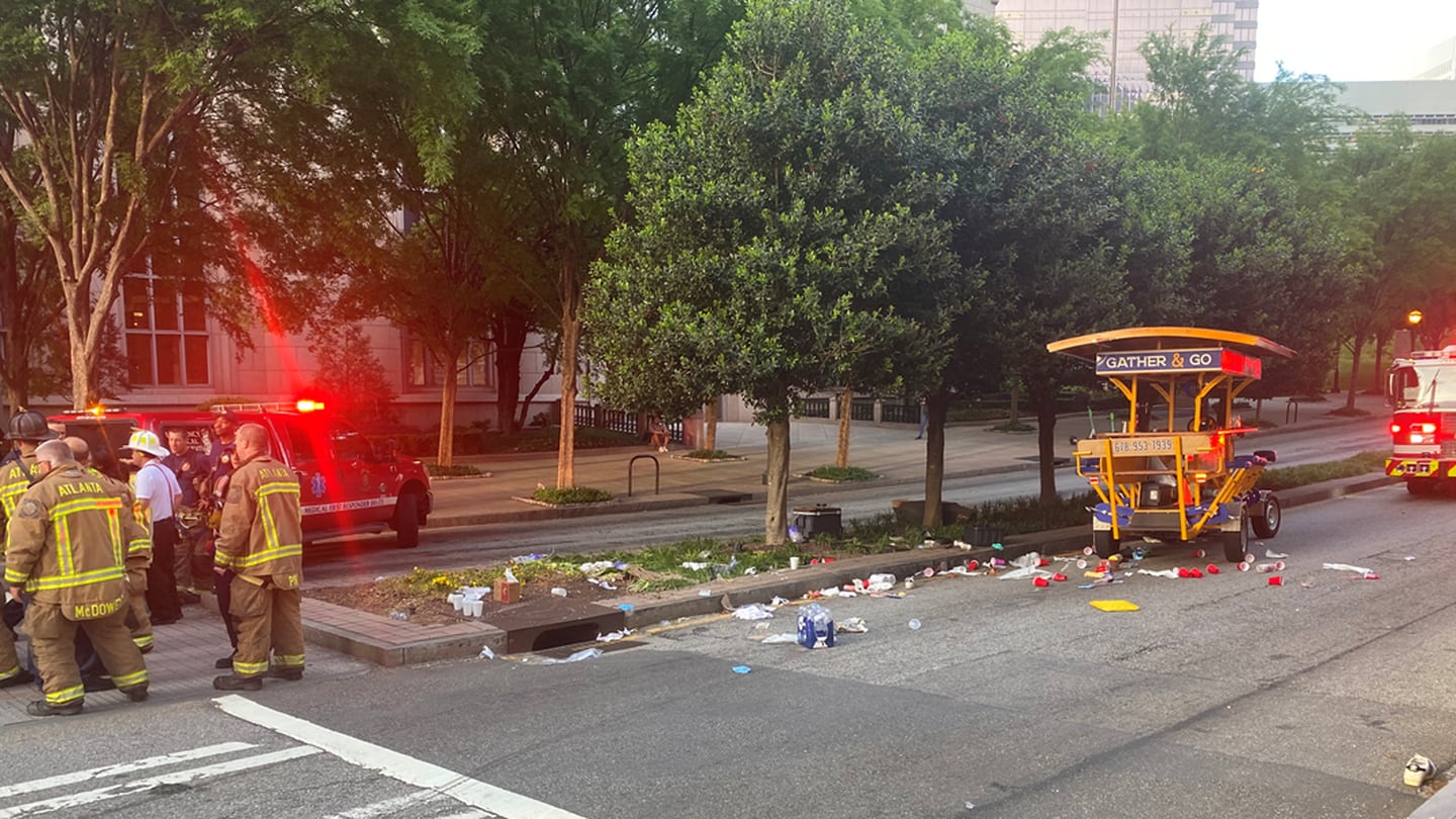 Driver of midtown Atlanta ‘pedal pub’ accident that injured 15 charged with DUI – WSB Atlanta