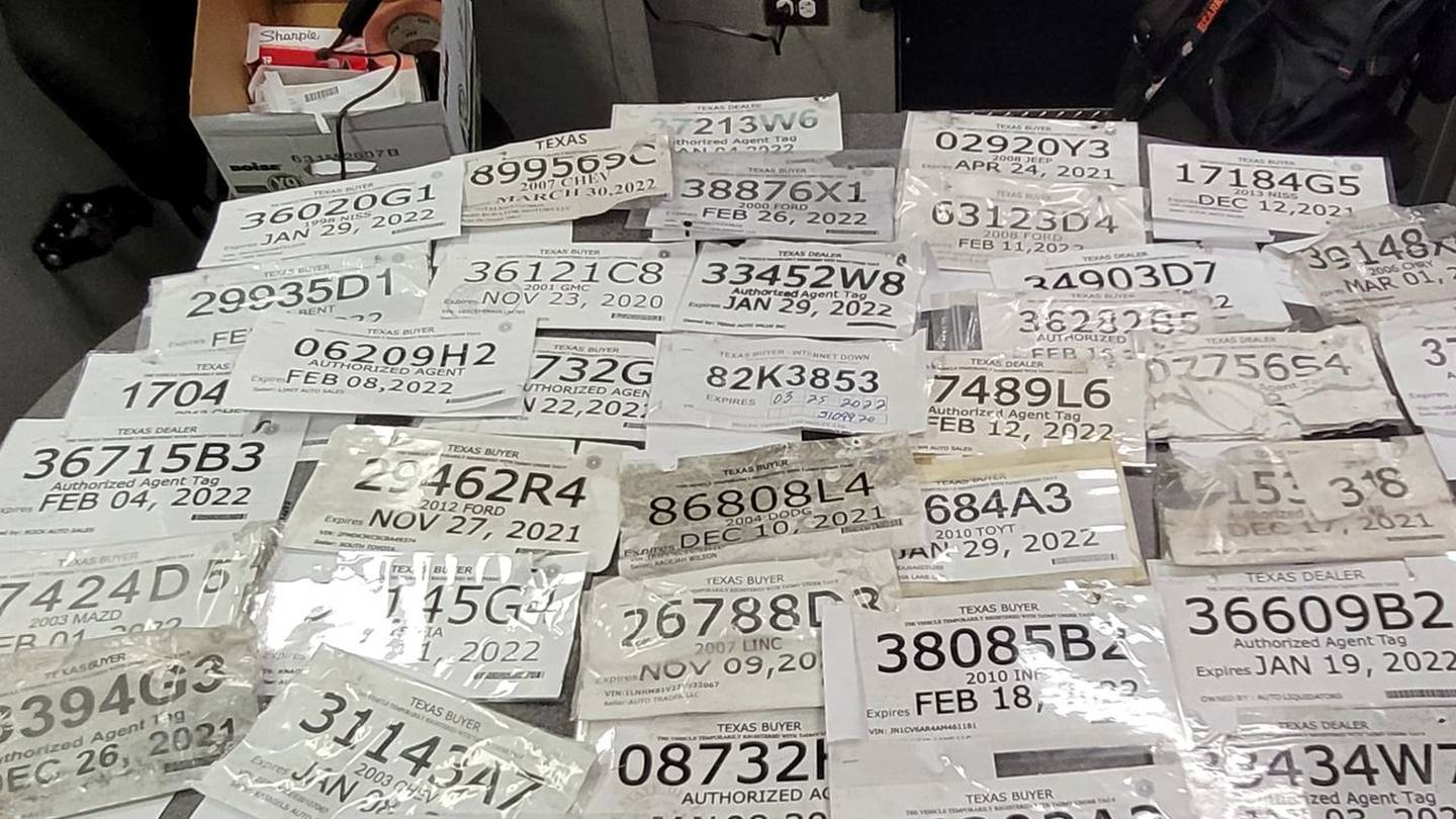 Dallas police seize 42 fake paper license-plate tags in one-day ...