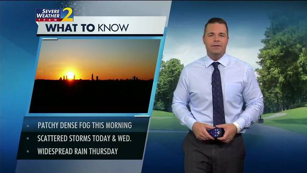 Scattered storms, widespread rain for the next couple of days