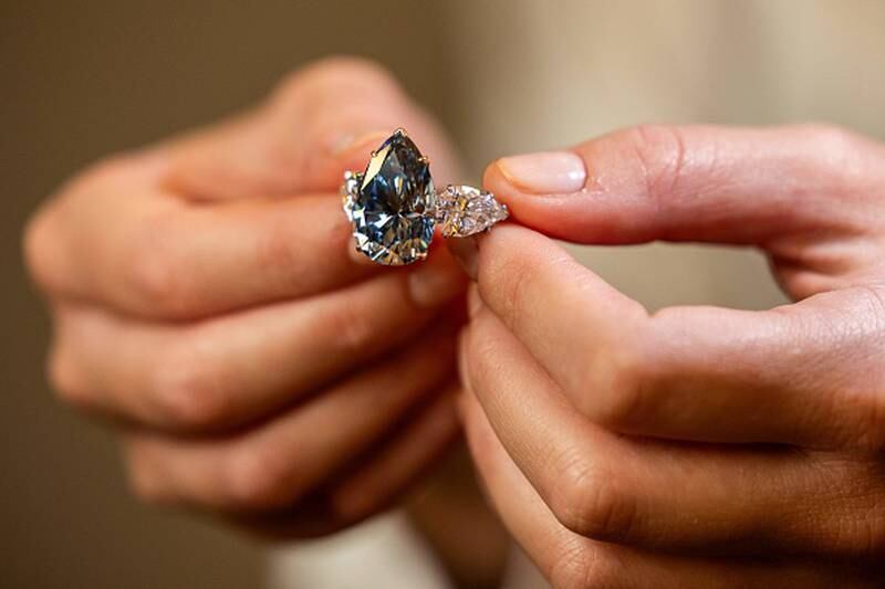 The "Bleu Royal" diamond brought $44 million at an action Tuesday.