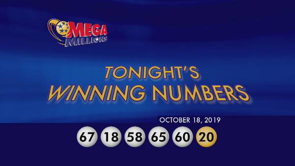 MegaMillions Winning Numbers Oct. 18, 2019