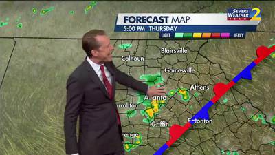 Scattered showers arrive in the afternoon