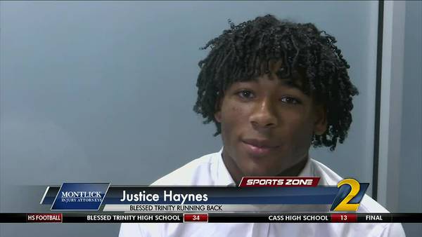 Blessed Trinity's Justice Haynes: Montlick Injury Attorneys Athlete of the Week
