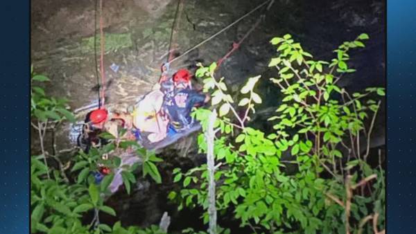 Hiker rescued after falling more than 40 feet from top of Georgia waterfall