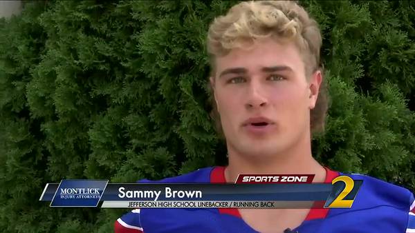 Jefferson's Sammy Brown: Montlick Injury Attorneys Athlete of the Week