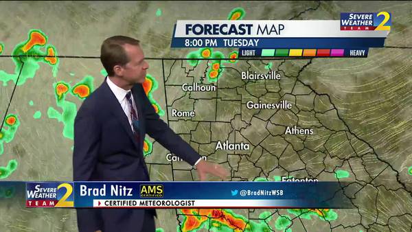 Tracking some scattered showers and thunderstorms