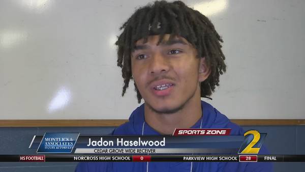 Cedar Grove's Jadon Haselwood: Montlick & Associates Athlete of the Week