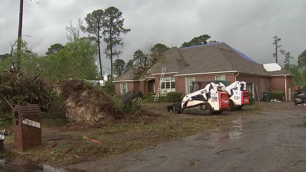 Neighbors assess damage in central Georgia left by likely tornado