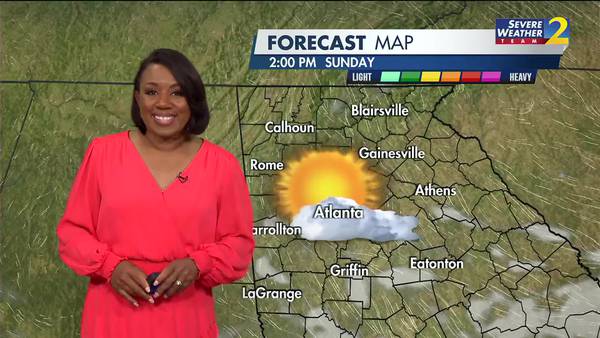 Lots of sunshine ahead for Sunday afternoon